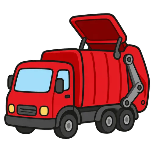Piktogram AAC: śmieciarka