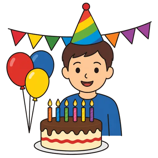 Pittogramma CAA: persona di compleanno