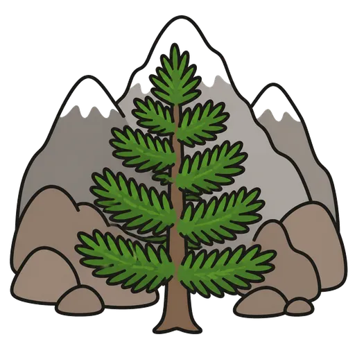 Pittogramma CAA: pino di montagna