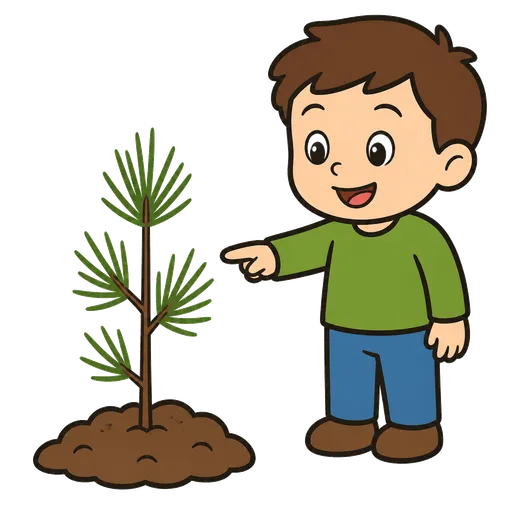 Pittogramma CAA: semenzale di pino