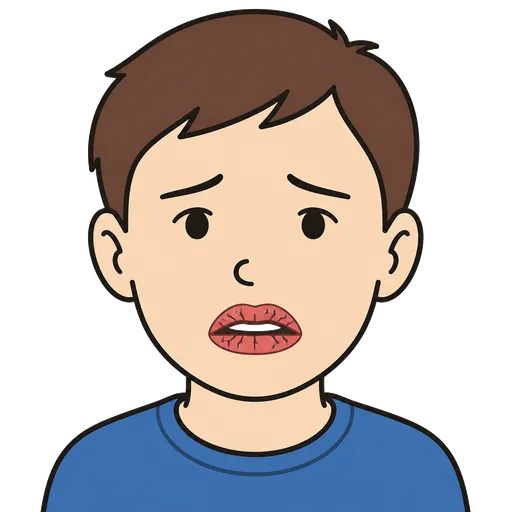 AAC-Piktogramm: Rissige Lippen