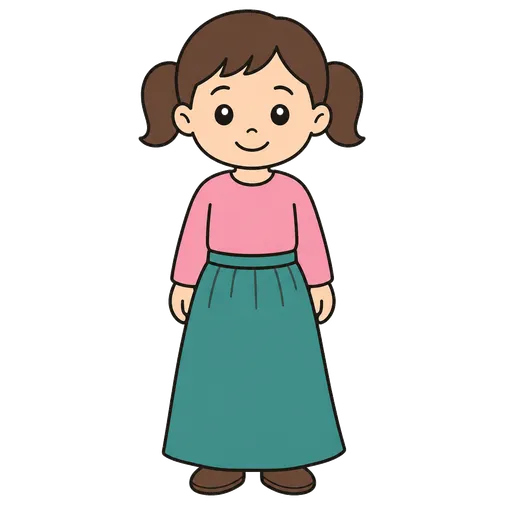 Piktogram AAC: spódnica maxi
