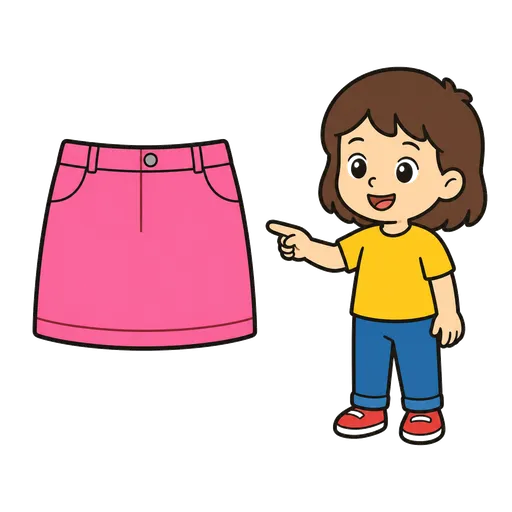 Piktogram AAC: spódnica mini
