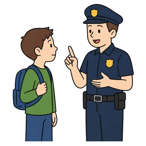 Piktogram AAK: setkání s policistou