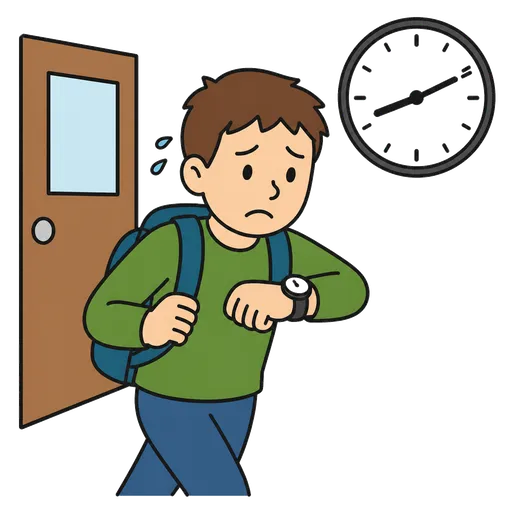Piktogram AAC: spóźnienie