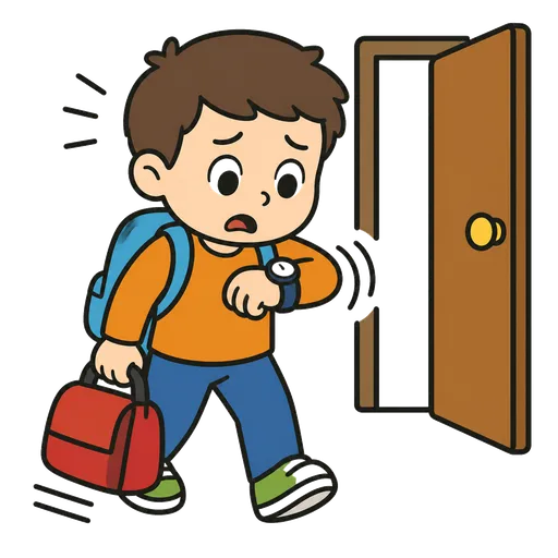 Piktogram AAC: spóźnimy się