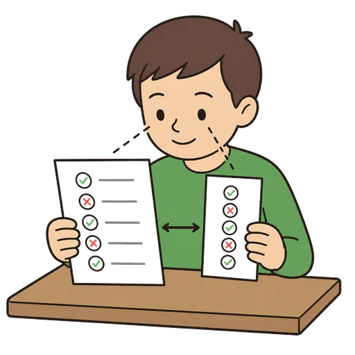 AAC pictogram: checking