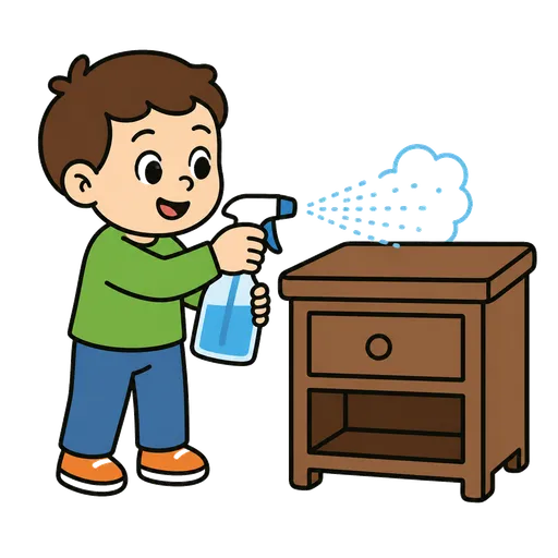 AAC-Piktogramm: Möbelspray
