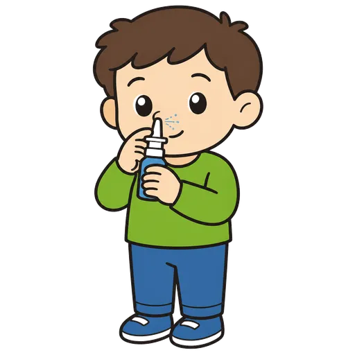 Piktogram AAC: spray do nosa