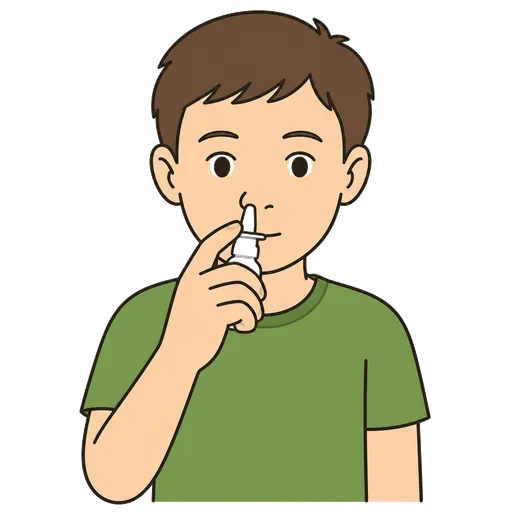Piktogram AAC: spray do nosa