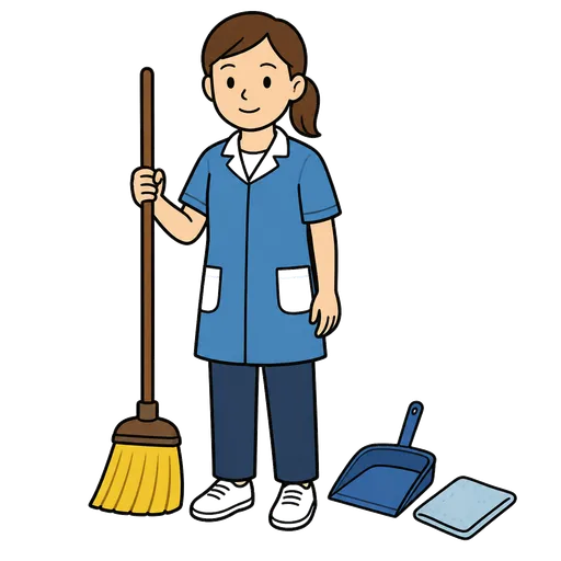 AAC pictogram: Cleaning woman