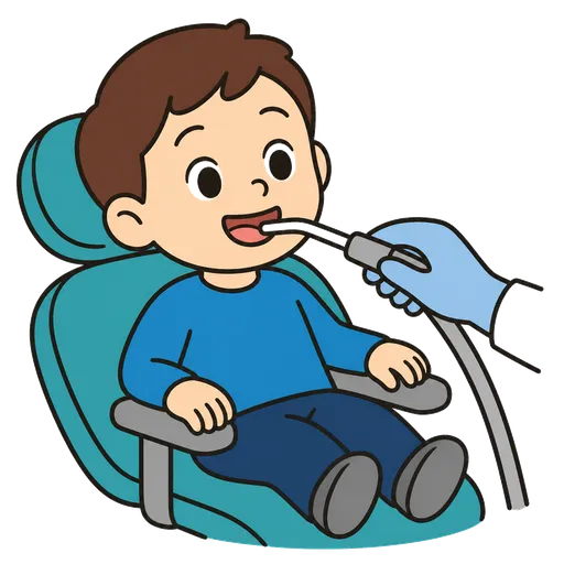 Pittogramma CAA: tubo di aspirazione dentale