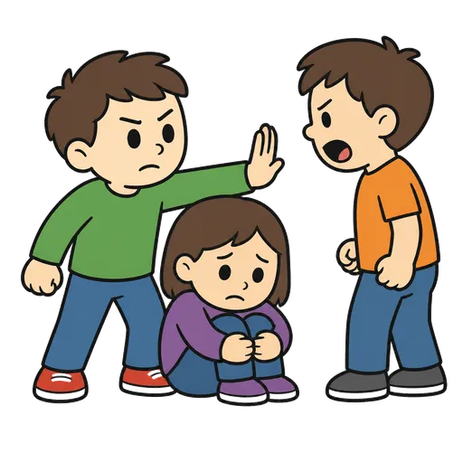 Pittogramma CAA: difendere un amico
