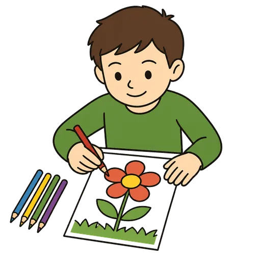AAC pictogram: carefully colored