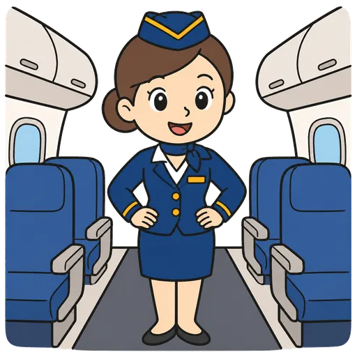 Piktogram AAC: stewardesa