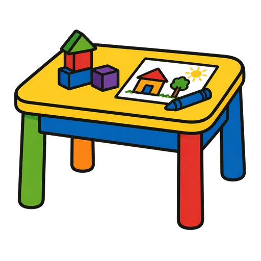 Piktogram AAC: stolik dziecięcy