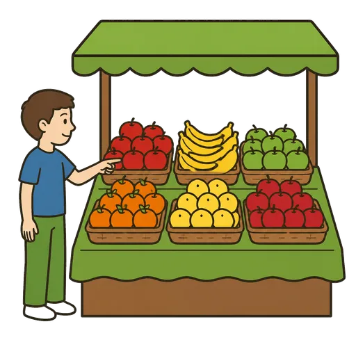Pittogramma CAA: banco della frutta