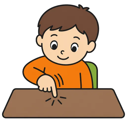Piktogram AAC: stukać