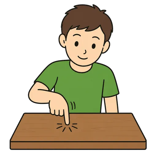 Piktogram AAC: stukać