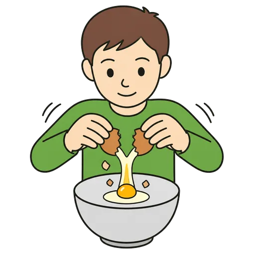 AAC pictogram: break eggs