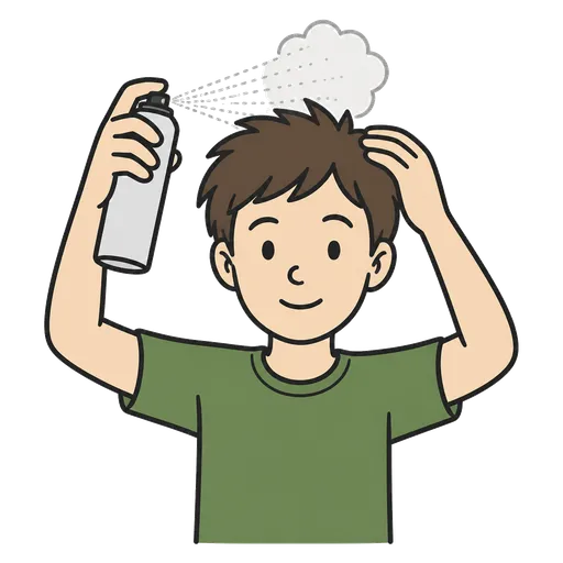 Piktogram AAK: suchý šampon