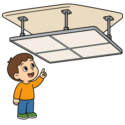Pittogramma CAA: soffitto sospeso