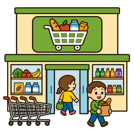 Piktogram AAC: supermarket