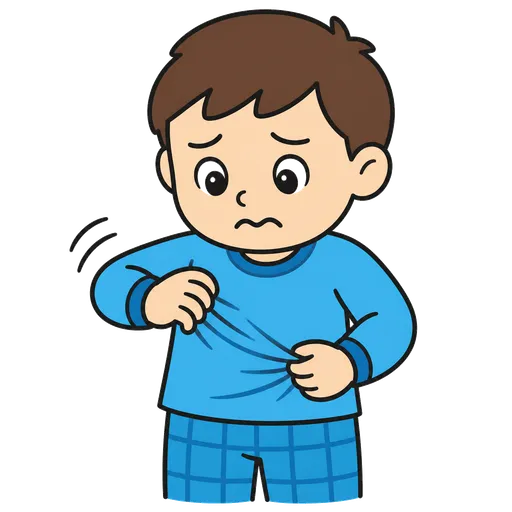 Pittogramma CAA: vestiti che prudono