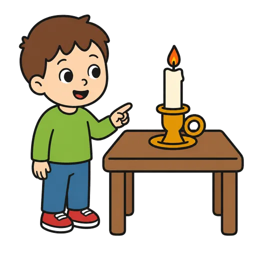 Piktogram AAC: świecznik