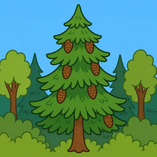 Piktogram AAC: świerk
