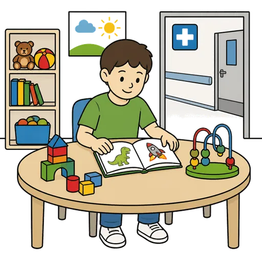 Piktogram AAC: świetlica szpitalna