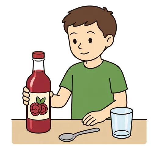 Piktogram AAC: syrop malinowy