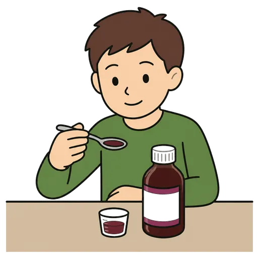 Piktogram AAK: sirup proti kašli