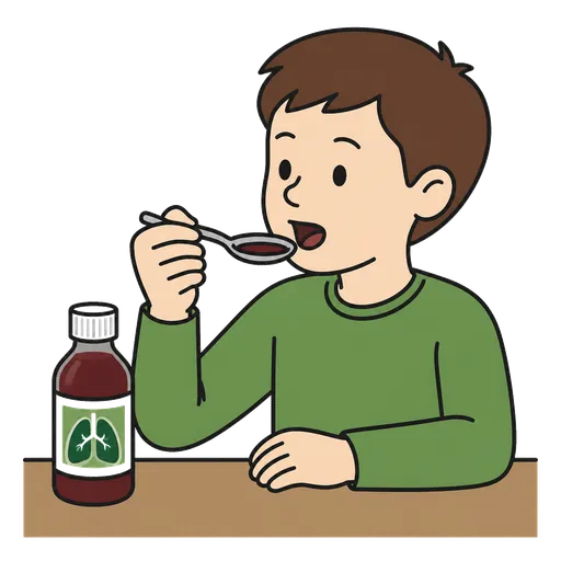 Piktogram AAC: syrop wykrztuśny
