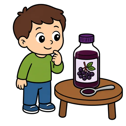 Piktogram AAC: syrop z czarnego bzu