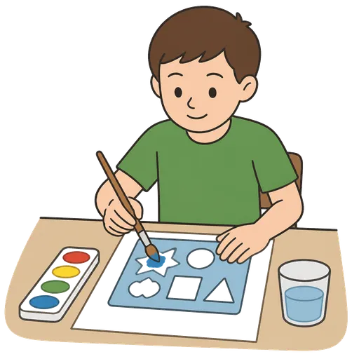 AAC pictogram: painting template