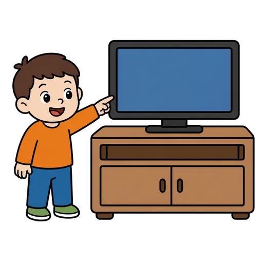 Piktogram AAC: szafka pod telewizor