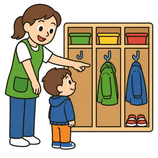 AAC pictogram: cloakroom worker