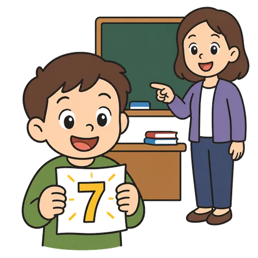 Pittogramma CAA: numero fortunato che libera uno studente dal rispondere