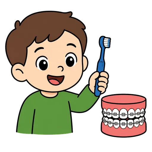 Piktogram AAC: szczoteczka do aparatu