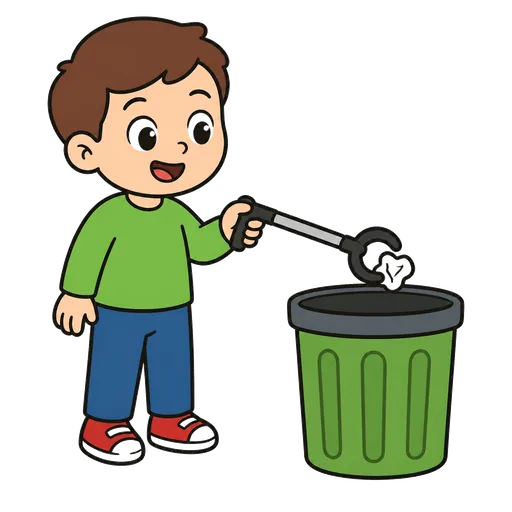 Piktogram AAK: odpadkové kleště