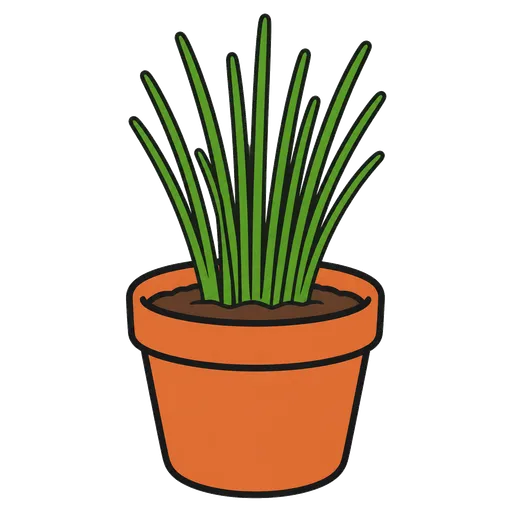 Piktogram AAK: pažitka v květináči