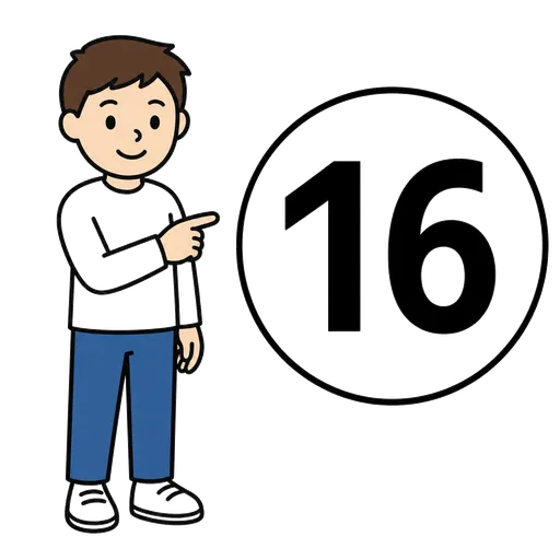 AAC pictogram: sixteen