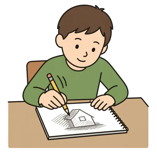 AAC pictogram: pencil drawing