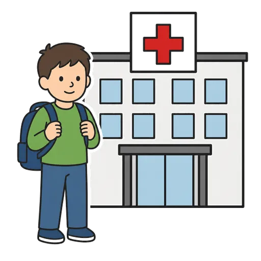 Pittogramma CAA: scuola ospedaliera
