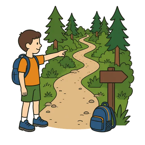 Pittogramma CAA: hiking trail