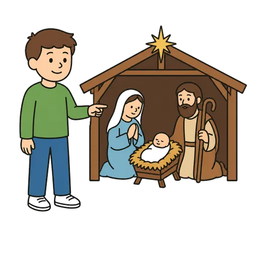 AAC pictogram: Nativity scene