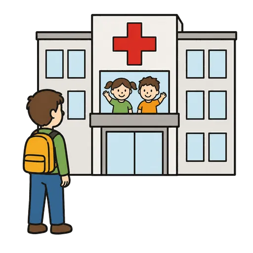 AAC-Piktogramm: Kinderkrankenhaus
