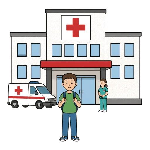 Piktogram AAC: szpital wojewódzki