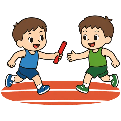 AAC-Piktogramm: Staffellauf